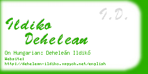 ildiko dehelean business card